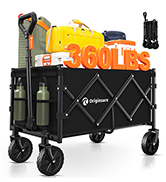 Originsure Collapsible Wagon Cart Foldable - Portable Heavy Duty Folding Beach Wagons with Wheels
