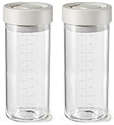 NUZEAK Glass Jar (Cream Beige 2-Pack, 34oz)