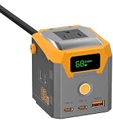 68W GaN Multi Charging Station, Desk Power Strip with TFT Display, Desktop Power Hub | 2 PD USB C...