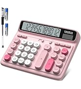 Desktop Calculator with Extra Large 5-Inch LCD Display, 12-Digit Two Way Power Solar & Battery Of...