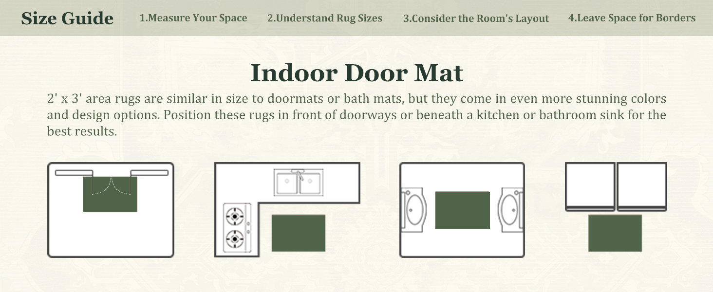 size guide for indoor door mat