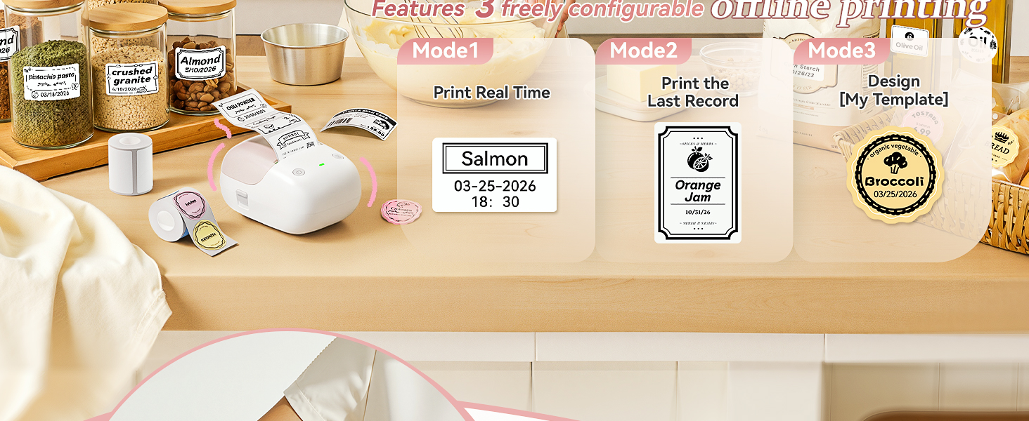 NIIMBOT B2 Label Maker Machine with Tape, Portable Bluetooth Label Printer with Multiple Templates
