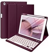 Hamile for iPad 9th Generation Case with Keyboard 10.2 Inch - Backlit Wireless Detachable Folio K...
