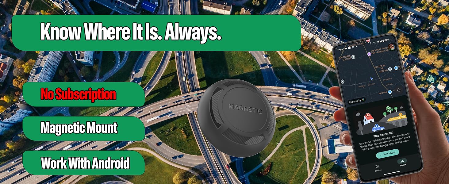 gps tracker for vehicles / apple find my / magnetic gps tracker