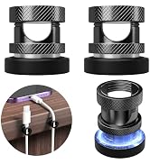 Maveek Magnetic Cable Holders, Metal Black Wire Management Magnet Clips Cable Anchor for Desk Nig...