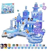 Magnetic Blocks - 100PCS Magnetic Building Block for Kids Age 3+, Transparent Magnet Cubes Blue C...