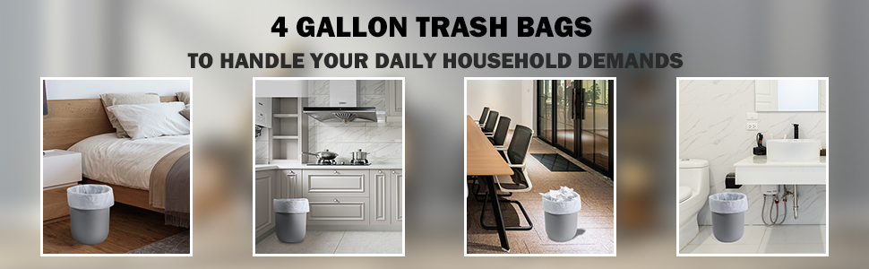 garbage bags 4 gallon