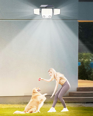 Solar Motion Lights Outdoor Waterproof - Solar Flood Wall Light for Garden Yard Patio Pathway