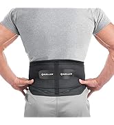 Mueller 255 Lumbar Support Back Brace with Removable Pad, Black, Regular(Package May Vary)