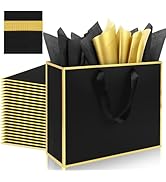 Addblu 12 Pack Large Gift Bags with Handles - Includes 36 Tissue Papers, 11.8x10x4 Inches for Tha...
