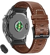 ZPJPPLX 22mm Genuine leather Watch Bands for Fenix E 8 AMOLED 47mm 7 6 Pro 5 plus,Quick fit Strap...