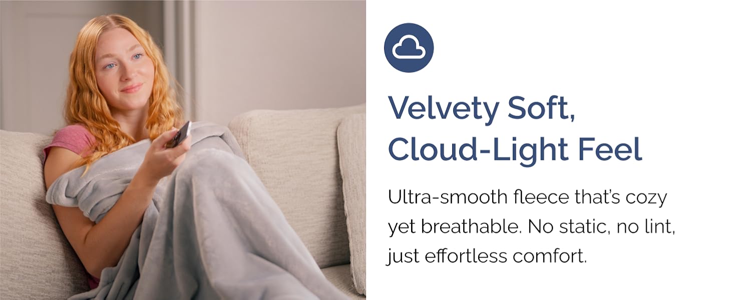 cgk velvety soft cloud like feeling lightweight smooth fleece no static lint