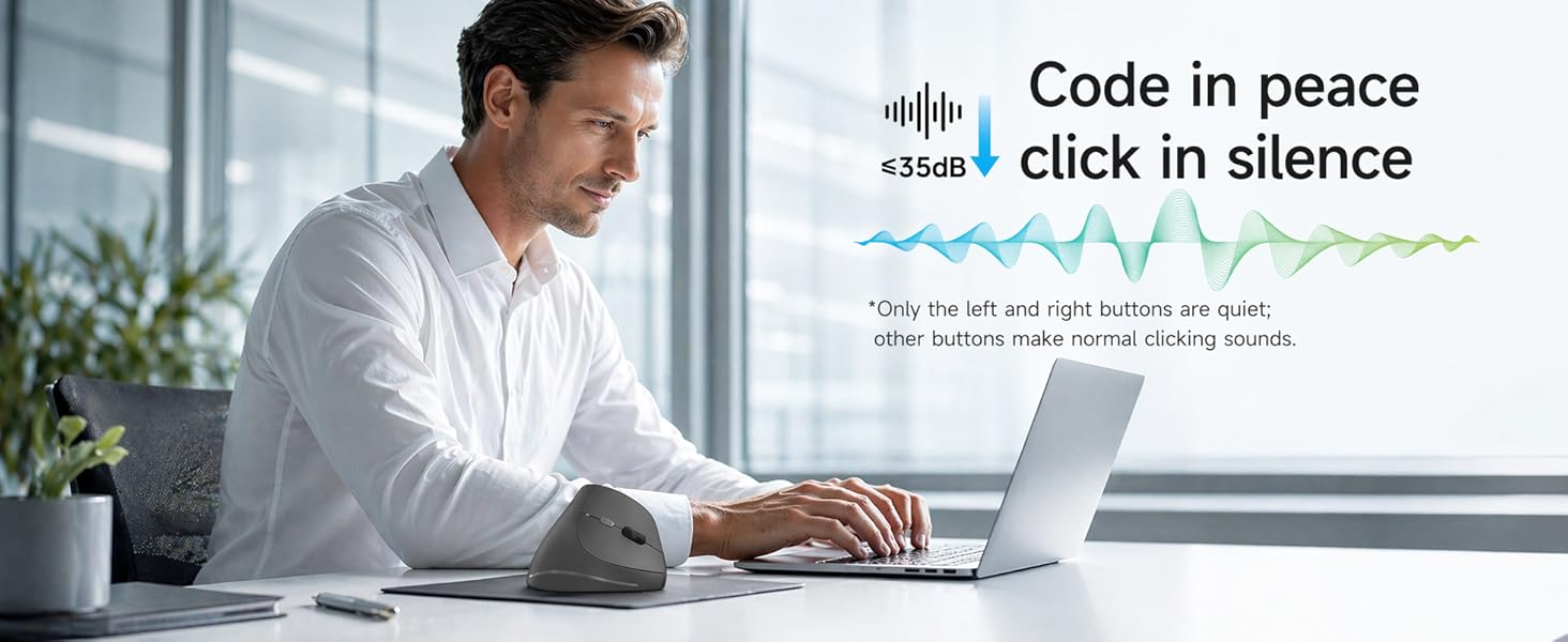 wireless vertical ergonomic mouse computer bluetooth rechargeable ergo mouse