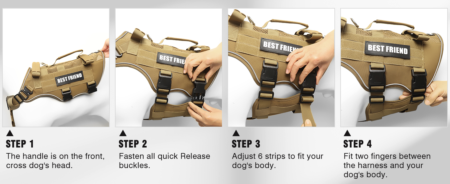 easy to put on dog harness brown