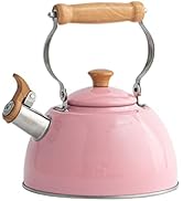 ROCKURWOK Tea Kettle, Tea Pot with Cool Touch Ergonomic Handle, Tea Kettle Food Grade Stainless S...