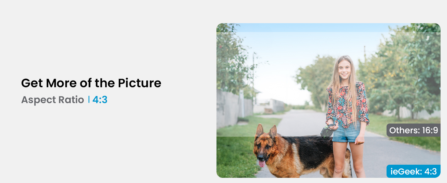 Optimised vertical view shows visitors from head to toe