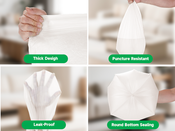 clear garbage bags
