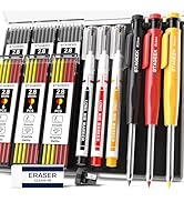 STAGEEK 3PCS Carpenter Pencils with Sharpener, Heavy Duty Woodworking Tools, Mechanical Pencil Se...