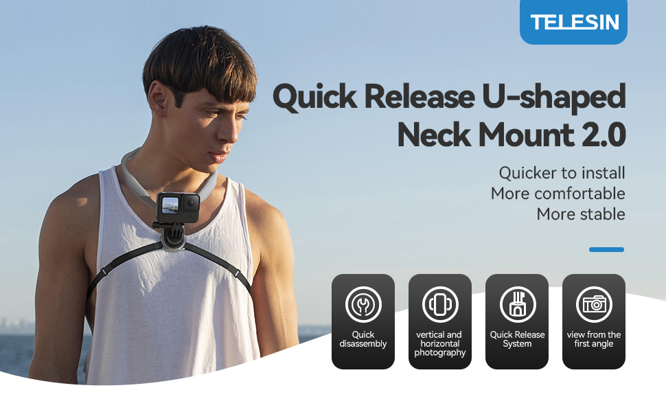 neck mount for action mamera