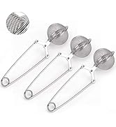 Snap Ball Tea Strainer, JEXCULL 3 Pack Premium Stainless Steel Tea Strainer with Handle for Loose...