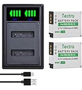 Tectra 2X High Capacity EN-EL12 Replacement Battery and LED Dual Charger for Nikon Coolpix A1000 ...