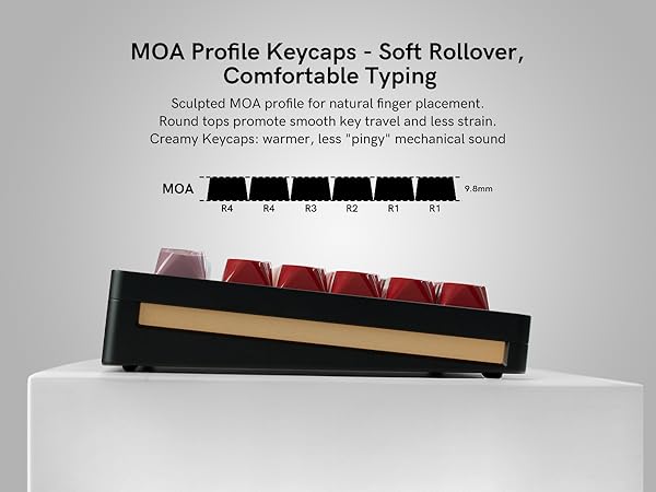 MOA Profile Keycaps - Soft Rollover,Comfortable Typing