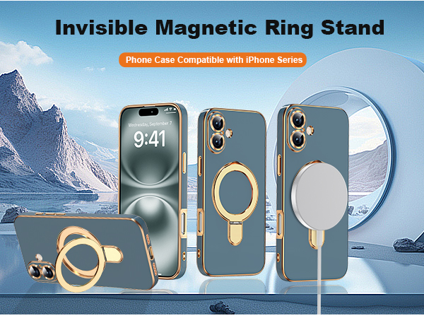 ETPESOK Compatible with iPhone Case with Magnetic Stand 