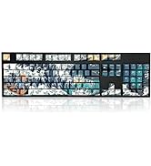 GUNMJO PBT Dye-Sublimation Ocean Wave Keycaps for Gaming Keyboard with Cherry Gateron MX Switches...