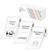 LFPERT Thermal Labels (50x50mm), 2 Inch Label Stickers, Round Self-Adhesive Label Paper for Logo ...