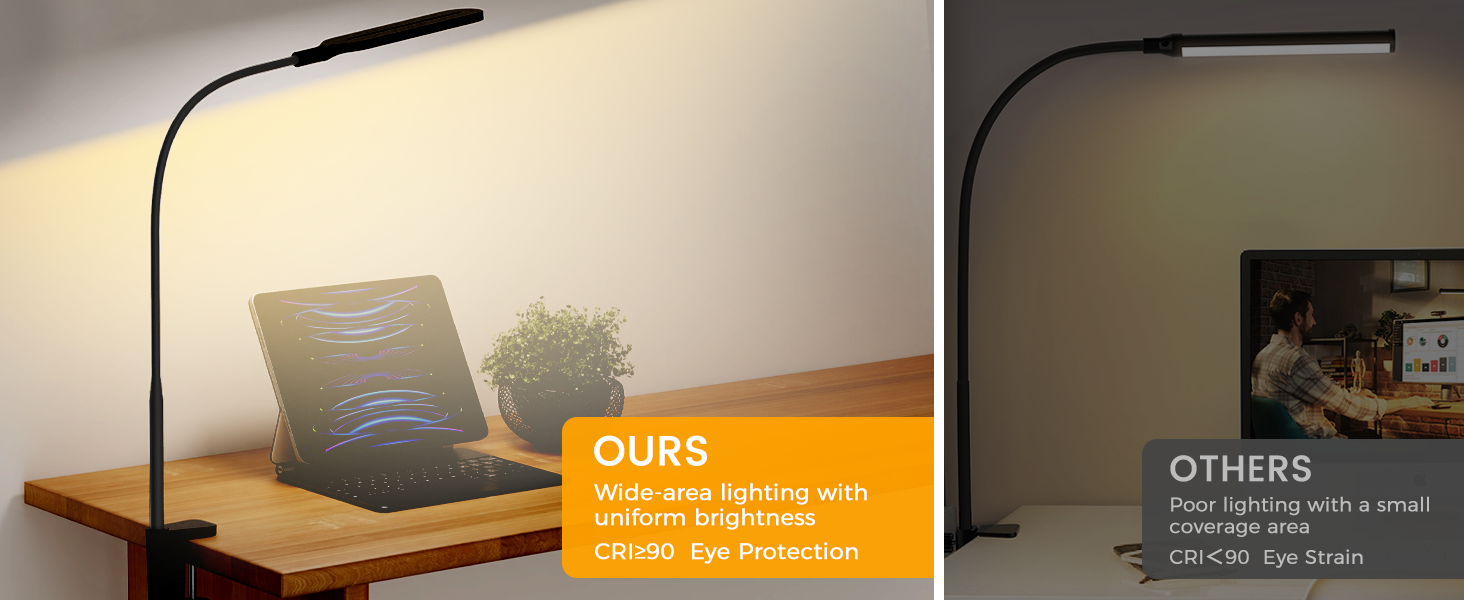 Clip on desk lamp
