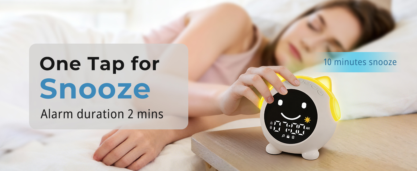 kids alarm clock hatch ok to wake bedroom room toddler children cute night light boy girl sleep