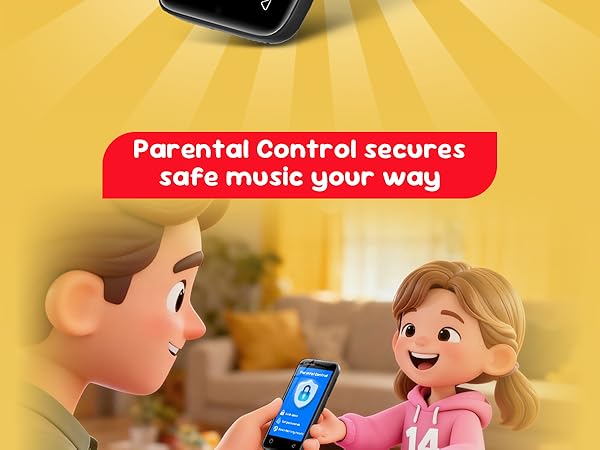 Parental Control ensures safe music for kids, giving peace of mind to parents.