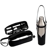 Lexenic Portable Cocktail Shaker Set,Premium Stainless Steel Vacuum Insulated Martini Shaker Kit,...