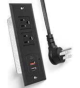 Type-C Conference Recessed Power Strip Socket,20W PD Fast Charging USB-C Power Strip,with 2 USB-A...