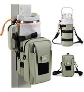 Nefeeko Magnetic Gym Bag, Water Bottle Holder with Phone Pouch, Adjustable Sling Strap, Detachabl...