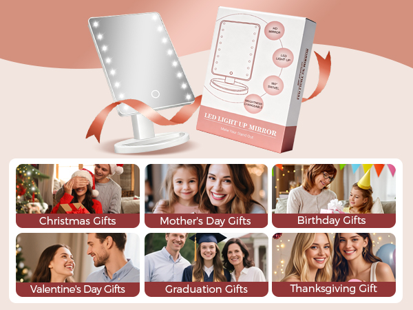 make up mirror with lighting perfect Valentine's Mother's Day Christmas gift for mom wife girlfriend