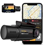 RexingUSA V3 Dual Dash Cam for Car Front and Cabin with WiFi, GPS, Night Vision, 1080p FHD Record...