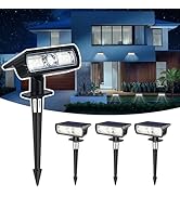 Toodour Solar Spot Light Outdoor, 4 Pack Solar Lights Outdoor with 2 Modes, Waterproof Solar Powe...