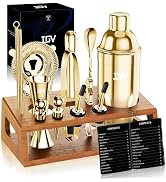 IOV Cocktail Shaker Set Bartender Kit with Stand | Bar Set Drink Mixer Set Includes Martini Shake...