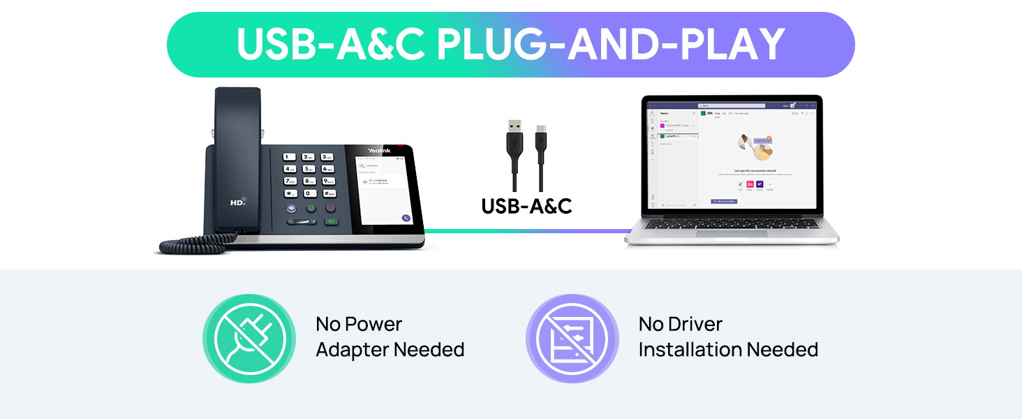 Yealink MP45 USB Phone teams phone office phone bussiness phones for office pc