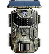 iZEEKER Solar Trail Camera 1520P 30fps 36MP, Game Camera with 940nm No Glow Infrared LEDs, Trail ...