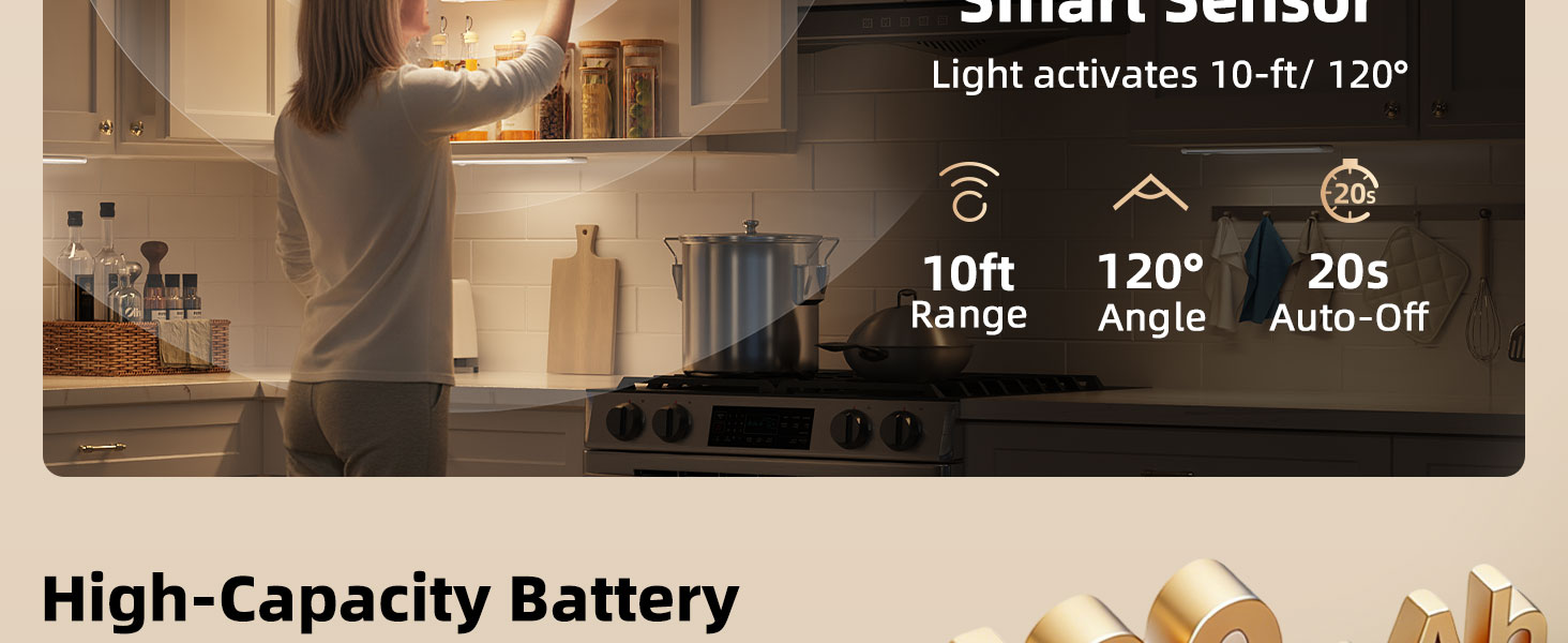 Light activates 10-ft/ 120°