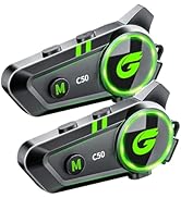ZHIDUOXING Motorcycle Bluetooth Headset,C50 Motorcycle Intercom 2 Riders Automatic Reconnection,M...