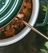 Overmont Enameled Cast Iron Dutch Oven - 5QT Pot with Lid Cookbook &amp; Cotton Potholders - Heavy-Du...