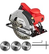 Circular Saw, 1500W Power Circular Saws with Laser Guide, 5500RPM Compact Circular Saw with 3 Saw...