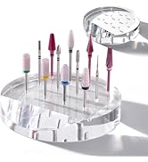 MelodySusie Nail Drill Bits Holder with 12 Holes, Visible Sturdy and Compatible with 3/32" Drill ...