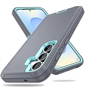 ACAGET for Samsung Galaxy S25 Case with Port Anti Dust Plug Heavy Duty Rugged Matte Dustproof Pro...