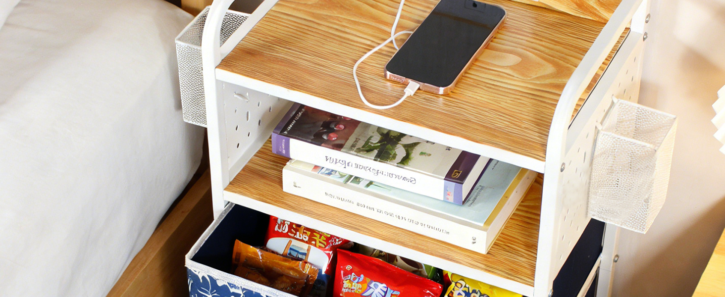 nightstand with charging station