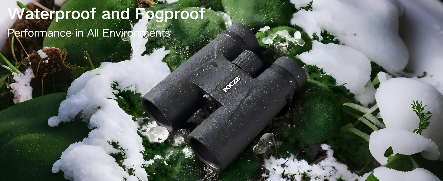 Large View Binoculars with Clear Low Light Vision - Super Bright Lightweight &amp;amp; Waterproof Binoculars