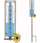 Rain Gauge Upgrade, Freeze Proof Rain Gauge Outdoor Best Rated,7" Capacity Detachable Rain Guage ...